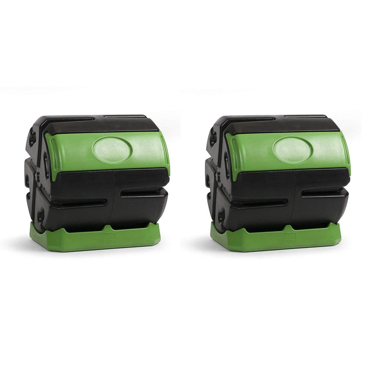 FCMP Outdoor HOTFROG 37 Gallon Chamber Rolling Compost Tumbler Bin